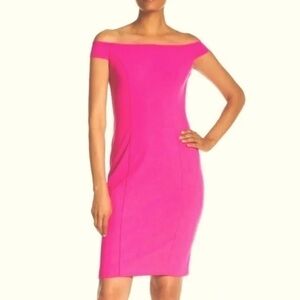 Vince Camuto Strapless Hot Pink Dress